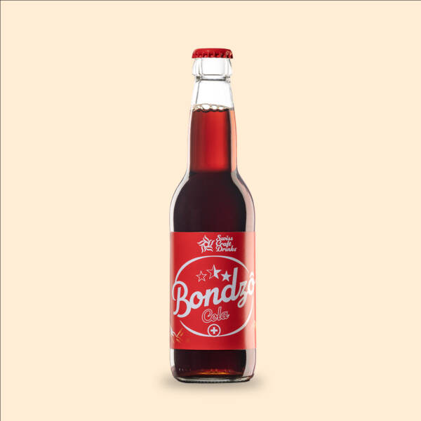 bouteille de bondzo cola valaisan produit par swiss craft drinks sa à monthey