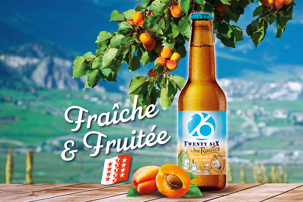 bière blanche panaché au nectar d'abricot iris du valais