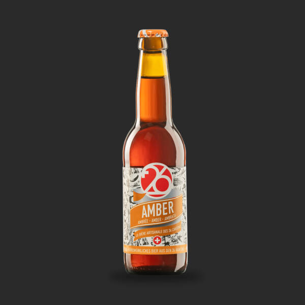 bouteille de la bière ambrée 26 produite par l'entreprise swiss craft drinks sa